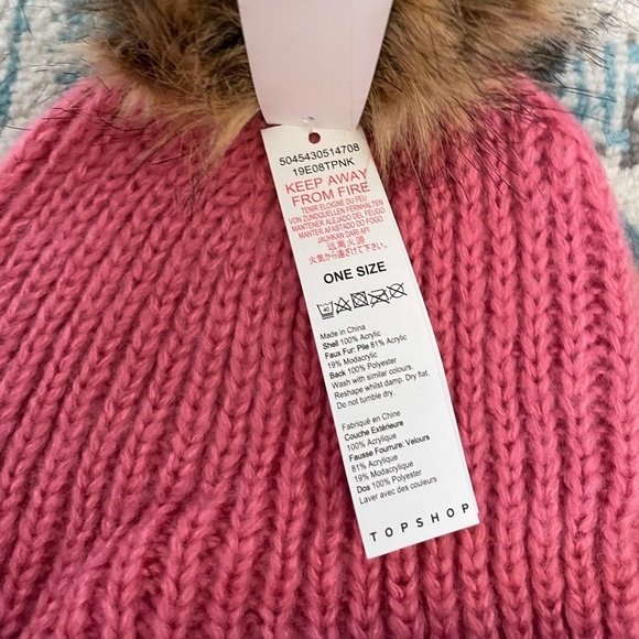 New TOPSHOP pink Casual Beanie - Picture 4 of 5